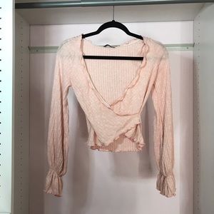 Fashion Nova long sleeve bell bottom sleeve blouse